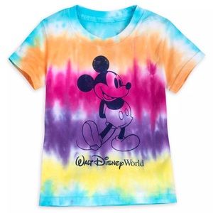 Walt Disney World Parks Tie Dye Striped Dip Dye Women’s Shirt Size Medium